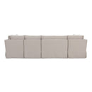 Beige U-Shaped Dining Banquette Slipcover XS | Novi Living Fable