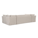 Beige U-Shaped Dining Banquette Slipcover S | Novi Living Fable