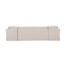 Beige U-Shaped Dining Banquette Slipcover S | Novi Living Fable