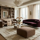 Brown Slipcover Ottoman | Novi Living Isla | Oroa.com