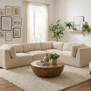 Hospitality furniture - Chenille L-Shaped Modular Sofa - www.oroatrade.com