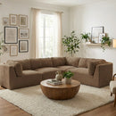 Hospitality furniture - Chenille L-Shaped Modular Sofa - www.oroatrade.com