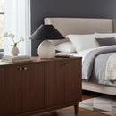 White Round Base Table Lamp | Novi Living Keeley