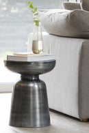 Hospitality furniture - Antique Nickel Accent Table - www.oroatrade.com