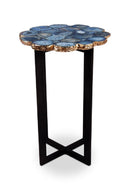 Hospitality furniture - Blue Agate Stone Accent Table - www.oroatrade.com