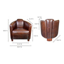Brown Leather Club Chair | Novi Living Salzburg