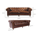 Modern European furniture - Tufted Chesterfield Leather Sofa - www.oroa.com