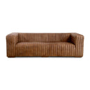 Modern European furniture - Channel-Stitched Leather Sofa - www.oroa.com