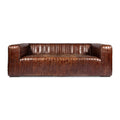 Modern European furniture - Channel-Stitched Leather Sofa - www.oroa.com