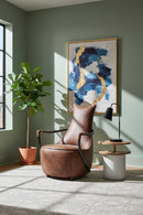 Hospitality furniture - Brown Leather Club Chair - www.oroatrade.com