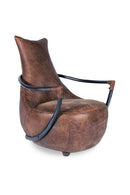 Hospitality furniture - Brown Leather Club Chair - www.oroatrade.com