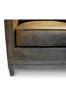 Hospitality furniture - Brown Leather Studded Club Chair - www.oroatrade.com