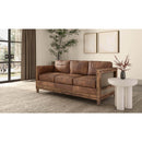 Brown Leather Rustic Sofa | Novi Living Darlington