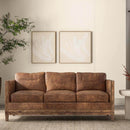 Brown Leather Rustic Sofa | Novi Living Darlington