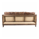 Brown Leather Rustic Sofa | Novi Living Darlington