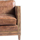 Brown Leather Rustic Sofa | Novi Living Darlington