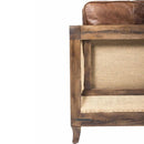 Brown Leather Rustic Sofa | Novi Living Darlington