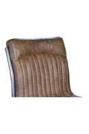 Hospitality furniture - Brown Leather Dining Chair Set (2) - www.oroatrade.com