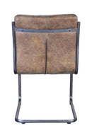 Hospitality furniture - Brown Leather Dining Chair Set (2) - www.oroatrade.com