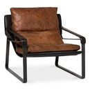 Hospitality furniture - Leather Modern Classic Accent Chair - www.oroatrade.com