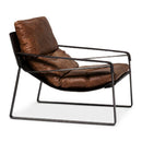 Hospitality furniture - Leather Modern Classic Accent Chair - www.oroatrade.com