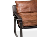 Hospitality furniture - Leather Modern Classic Accent Chair - www.oroatrade.com