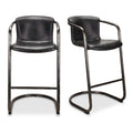 Hospitality furniture - Leather Cantilevered Bar Stool Set (2) - www.oroatrade.com