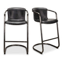 Hospitality furniture - Leather Cantilevered Bar Stool Set (2) - www.oroatrade.com