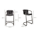 Hospitality furniture - Leather Cantilevered Bar Stool Set (2) - www.oroatrade.com