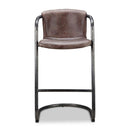 Hospitality furniture - Leather Cantilevered Bar Stool Set (2) - www.oroatrade.com
