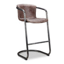 Hospitality furniture - Leather Cantilevered Bar Stool Set (2) - www.oroatrade.com