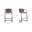 Hospitality furniture - Leather Cantilevered Bar Stool Set (2) - www.oroatrade.com