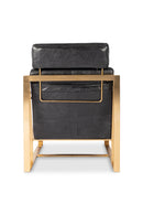 Hospitality furniture - Black Leather Occasional Chair - www.oroatrade.com