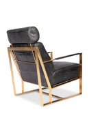 Hospitality furniture - Black Leather Occasional Chair - www.oroatrade.com