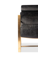Hospitality furniture - Black Leather Occasional Chair - www.oroatrade.com