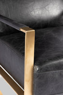 Hospitality furniture - Black Leather Occasional Chair - www.oroatrade.com
