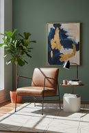 Hospitality furniture - Iron Framed Brown Leather Armchair - www.oroatrade.com