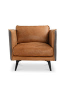 Hospitality furniture - Brown Leather Lounge Armchair - www.oroatrade.com