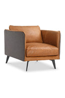 Hospitality furniture - Brown Leather Lounge Armchair - www.oroatrade.com
