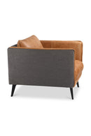Hospitality furniture - Brown Leather Lounge Armchair - www.oroatrade.com
