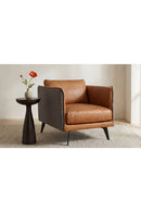 Hospitality furniture - Brown Leather Lounge Armchair - www.oroatrade.com
