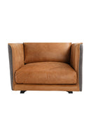 Hospitality furniture - Brown Leather Lounge Armchair - www.oroatrade.com