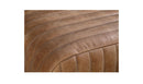 Ribbed Brown Leather Bench | Novi Living Endora | Oroa.com
