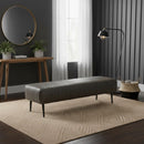 Quilted Green Leather Bench | Novi Living Endora