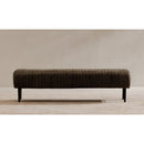 Quilted Green Leather Bench | Novi Living Endora