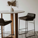 Hospitality furniture - Leather Backless Counter Stools (2) - www.oroatrade.com
