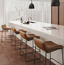 Hospitality furniture - Leather Backless Counter Stools (2) - www.oroatrade.com