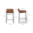 Hospitality furniture - Leather Backless Counter Stools (2) - www.oroatrade.com