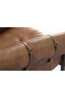 Hospitality furniture - Brown Leather Strapped Accent Chair - www.oroatrade.com