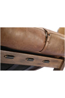 Hospitality furniture - Brown Leather Strapped Accent Chair - www.oroatrade.com